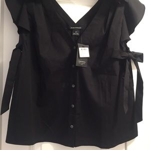 Club Monaco cotton top, BLACK